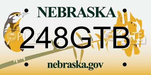 248GTB Nebraska License Plate