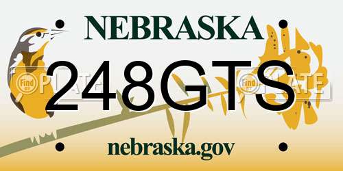 248GTS Nebraska License Plate
