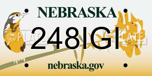 248IGI Nebraska License Plate