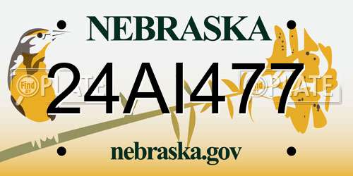 24AI477 Nebraska License Plate