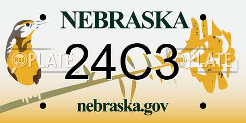 24C3 Nebraska License Plate
