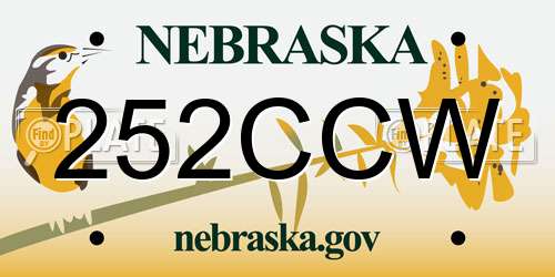 252CCW Nebraska License Plate