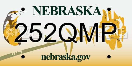 252QMP Nebraska License Plate