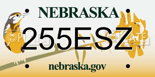255ESZ Nebraska License Plate