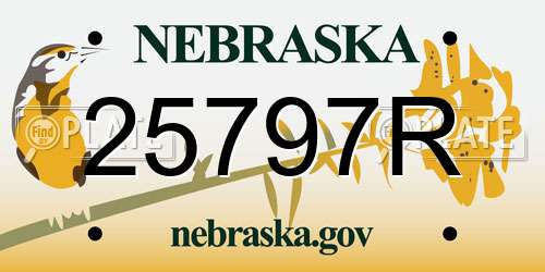 25797R Nebraska License Plate
