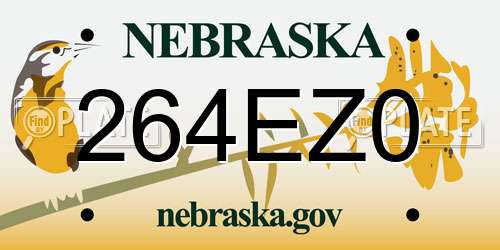 264EZ0 Nebraska License Plate