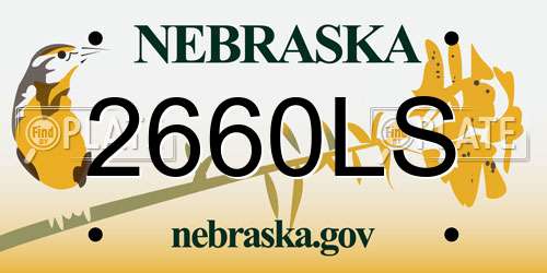2660LS Nebraska License Plate