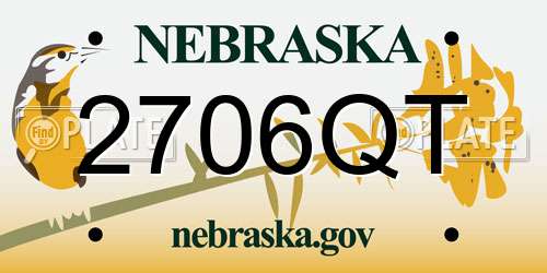 2706QT Nebraska License Plate