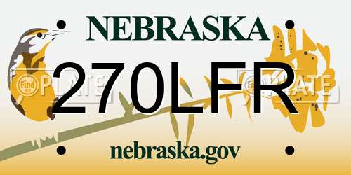 270LFR Nebraska License Plate
