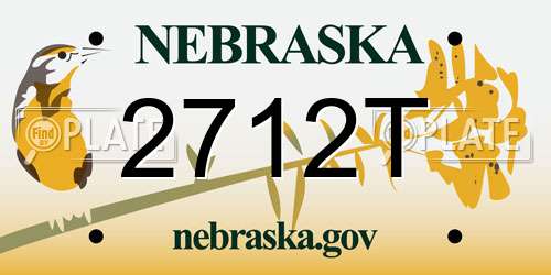 2712T Nebraska License Plate