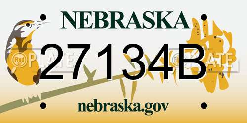 27134B Nebraska License Plate