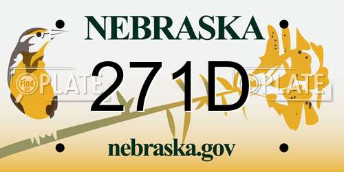 271D Nebraska License Plate