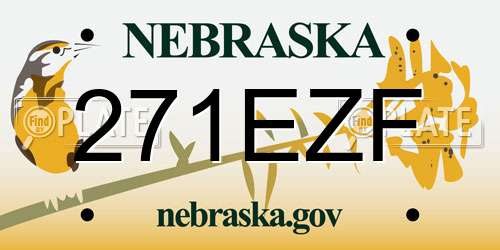 271EZF Nebraska License Plate