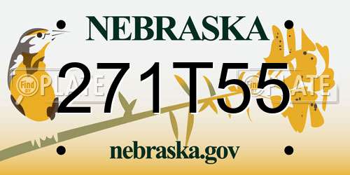 271T55 Nebraska License Plate