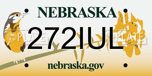 272IUL Nebraska License Plate