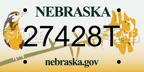 27428T Nebraska License Plate