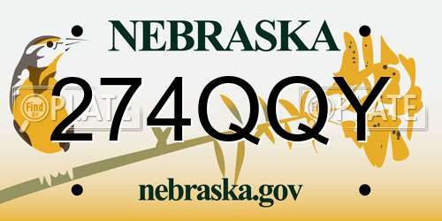 274QQY Nebraska License Plate