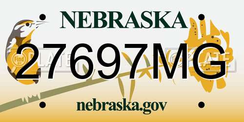 27697MG Nebraska License Plate