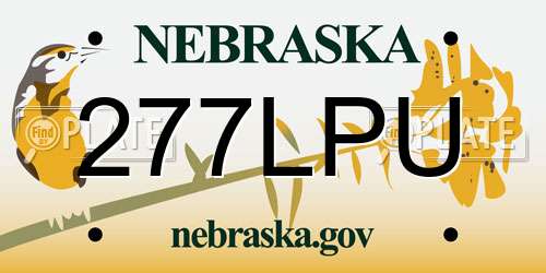 277LPU Nebraska License Plate