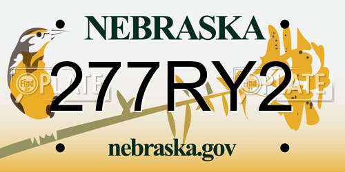 277RY2 Nebraska License Plate
