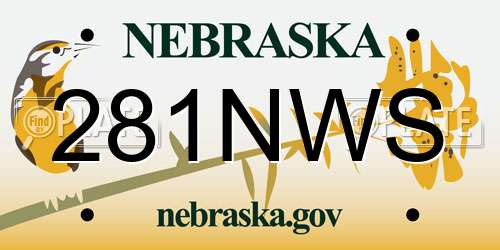 281NWS Nebraska License Plate