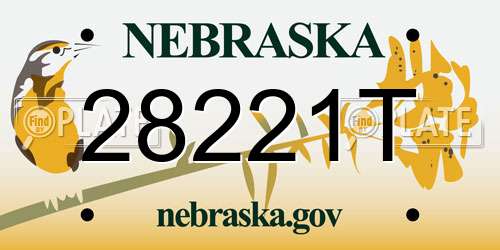 28221T Nebraska License Plate