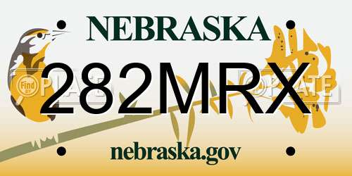 282MRX Nebraska License Plate