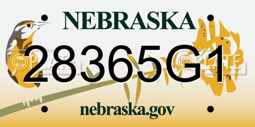 28365G1 Nebraska License Plate