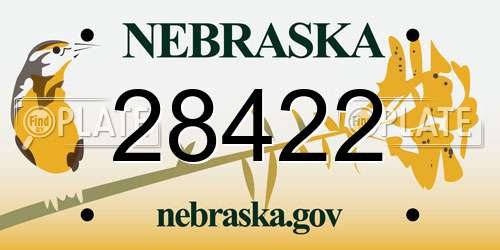 28422 Nebraska License Plate