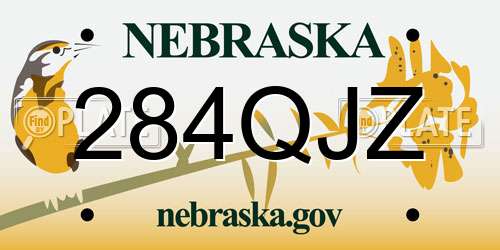 284QJZ Nebraska License Plate