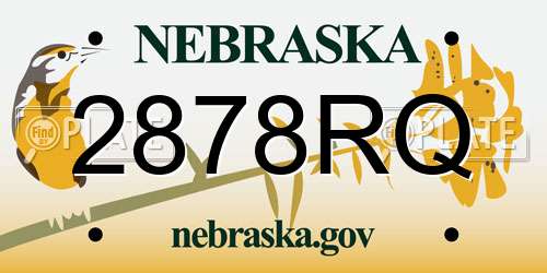 2878RQ Nebraska License Plate