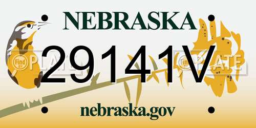 29141V Nebraska License Plate