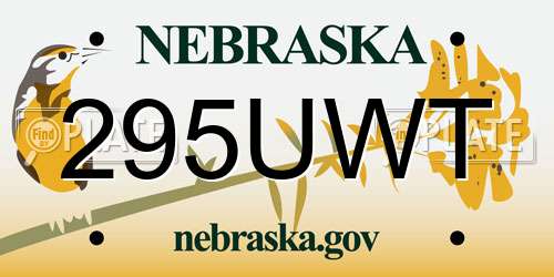 295UWT Nebraska License Plate