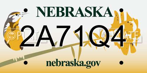 2A71Q4 Nebraska License Plate