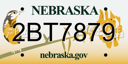2BT7879 Nebraska License Plate