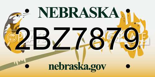 2BZ7879 Nebraska License Plate