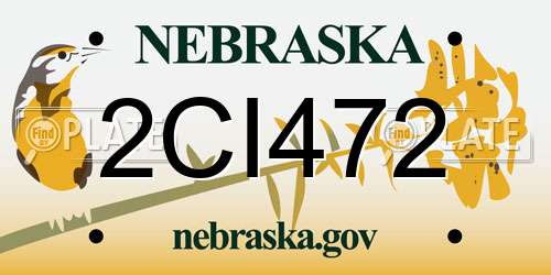 2CI472 Nebraska License Plate
