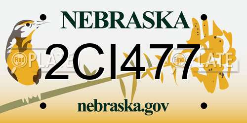 2CI477 Nebraska License Plate
