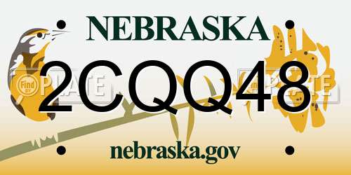 2CQQ48 Nebraska License Plate