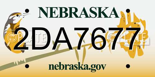 2DA7677 Nebraska License Plate