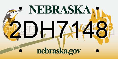 2DH7148 Nebraska License Plate