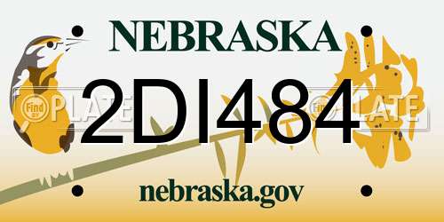 2DI484 Nebraska License Plate
