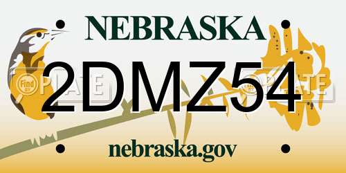 2DMZ54 Nebraska License Plate