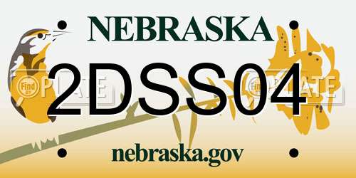 2DSS04 Nebraska License Plate