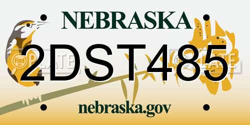 2DST485 Nebraska License Plate