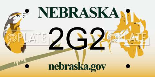2G2 Nebraska License Plate