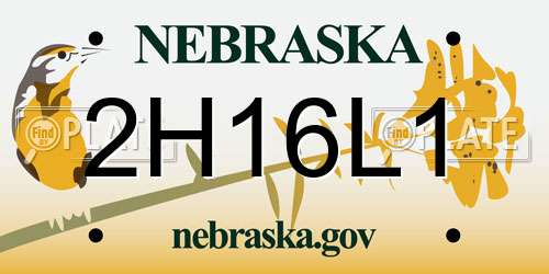 2H16L1 Nebraska License Plate