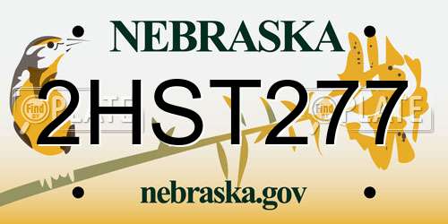 2HST277 Nebraska License Plate