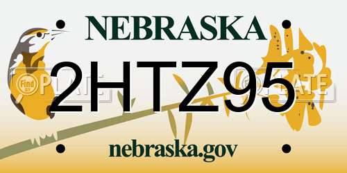 2HTZ95 Nebraska License Plate