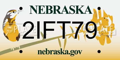 2IFT79 Nebraska License Plate
